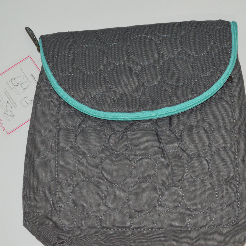 Thirty One Vary You Backpack Purse Quilted Dots